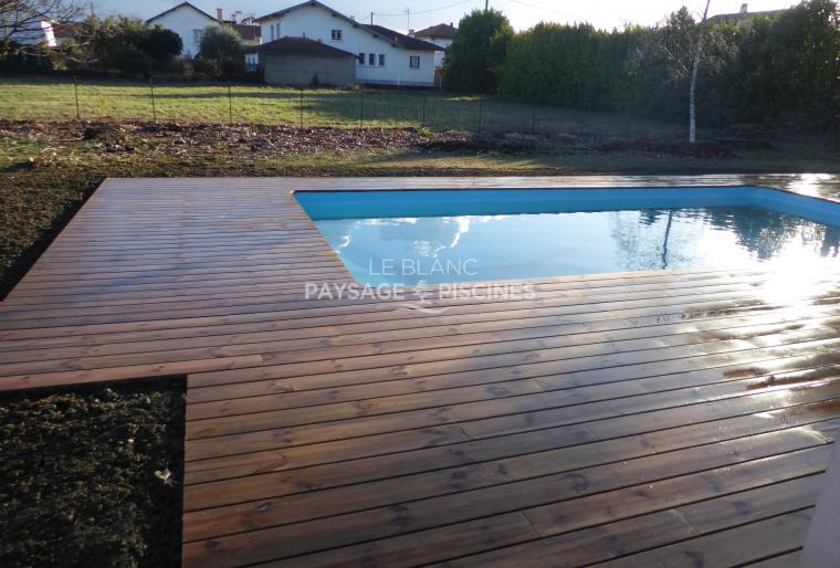 Terrasse Bois autour piscine - AUREILHAN 65 -